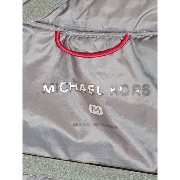 Michael Kors Down Puffer Vest Lightweight Full Zip Pockets Festive Burgundy Sz M - Picture 12 of 15